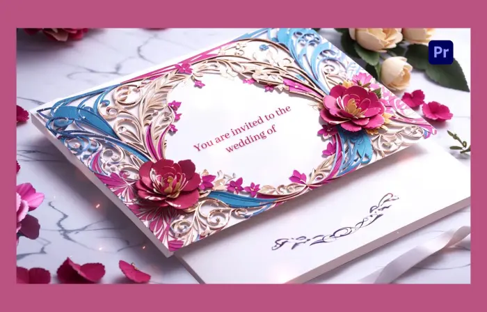 High Quality 3D Colorful Floral Concept Wedding Invitation Slideshow